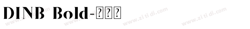 DINB Bold字体转换